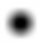 First the original image – just a blurred black circle.